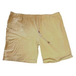 Nitagut Linen Blend Shorts Womens sz 3XL Yellow Stretch Drawstring Airy NWT